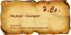 Hajnal Csongor névjegykártya